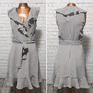 Lucy Paris Black and White Striped Dress